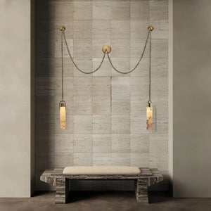 Alabaster Flint 1/2/3/5/7/9/12/15 - Light LED Multi - Drop Pendant - Arialamps