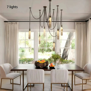 Alabaster Flint 1/2/3/5/7/9/12/15 - Light LED Multi - Drop Pendant - Arialamps