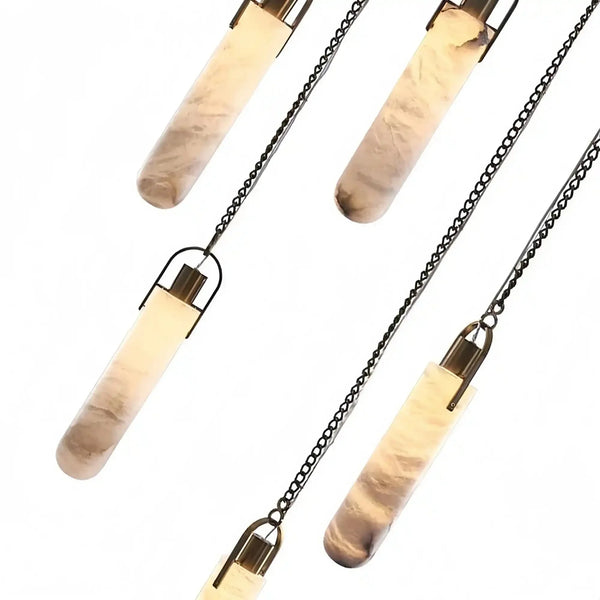 Alabaster Flint 1/2/3/5/7/9/12/15 - Light LED Multi - Drop Pendant - Arialamps