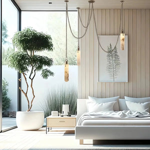 Alabaster Flint 1/2/3/5/7/9/12/15 - Light LED Multi - Drop Pendant - Arialamps