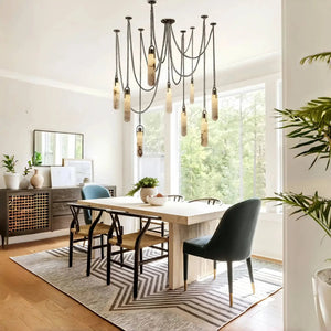 Alabaster Flint 1/2/3/5/7/9/12/15 - Light LED Multi - Drop Pendant - Arialamps