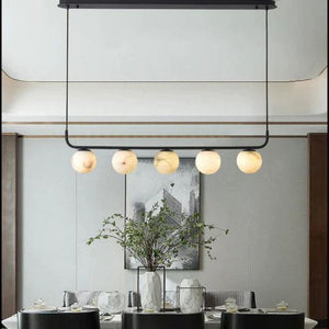 Alabaster Global Linear Chandelier L40"-Chandelier-Arialamps