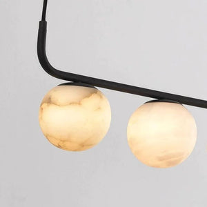 Alabaster Global Linear Chandelier L40"-Chandelier-Arialamps