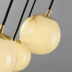 Alabaster Global Pendant Chandelier For Staircase, Spiral Global Pendant-NORMAL-Arialamps