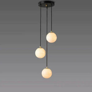 Alabaster Global Wavy Chandelier-chandeliers for dining room,chandeliers for stairways,chandeliers for foyer,chandeliers for bedrooms,chandeliers for kitchen,chandeliers for living room-3 Lights-Arialamps