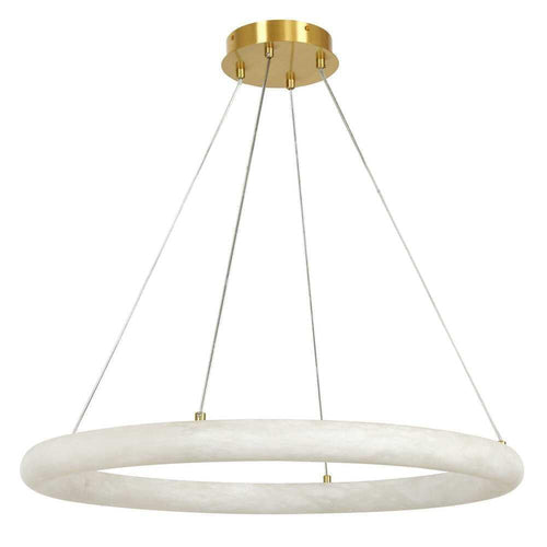 Alabaster Globle Round Chandelier-D 19.7"-Arialamps