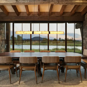 Alabaster Magnificence Art Linear Chandelier - Arialamps