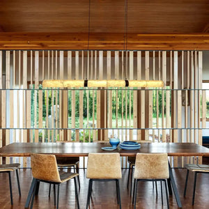 Alabaster Magnificence Art Linear Chandelier - Arialamps