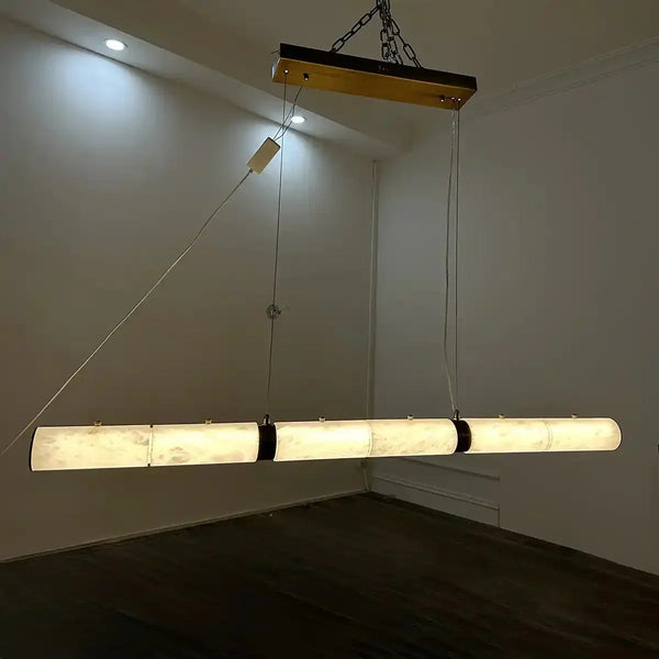 Alabaster Magnificence Art Linear Chandelier - Arialamps