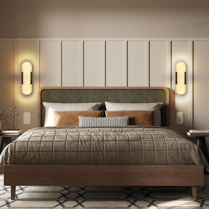 YIOSI Alabaster Matte Black Wall Sconce Set 2 13.8"