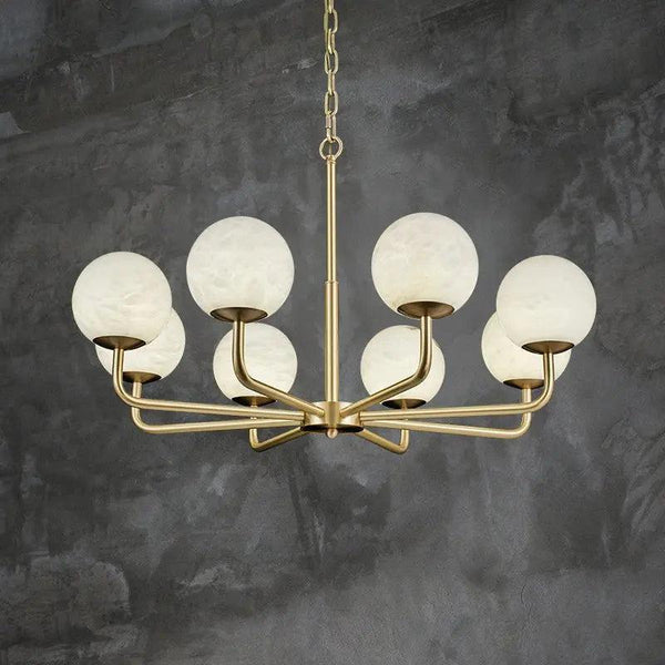 Alabaster Modern Global Dining Chandelier-Arialamps