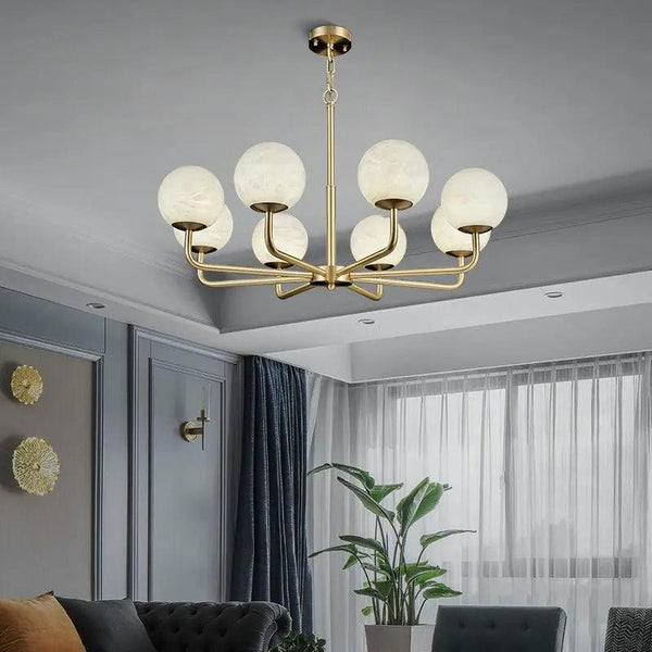 Alabaster Modern Global Dining Chandelier-Arialamps