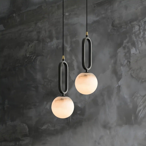 Alabaster Modern Pendant 6"-Pendant Light-Arialamps
