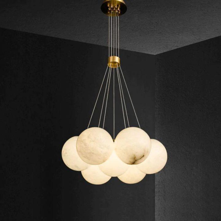 Alabaster Multi-lights Ceiling Pendant-Pendant for living room,Pendant for kitchen,Pendant for bathrooms,Pendant for bedrooms,Pendant for foyer,Pendant for stairways,Pendant for dining room-Arialamps