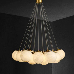 Alabaster Multi-lights Ceiling Pendant-Pendant for living room,Pendant for kitchen,Pendant for bathrooms,Pendant for bedrooms,Pendant for foyer,Pendant for stairways,Pendant for dining room-19 Light-Arialamps
