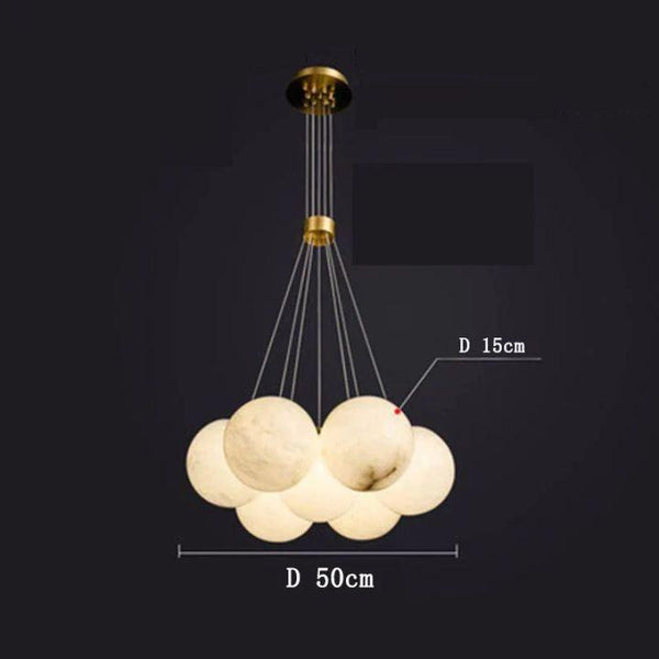 Alabaster Multi-lights Ceiling Pendant-Pendant for living room,Pendant for kitchen,Pendant for bathrooms,Pendant for bedrooms,Pendant for foyer,Pendant for stairways,Pendant for dining room-Arialamps