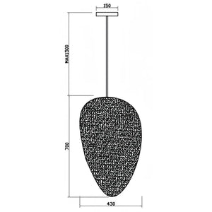 Alabaster Natural Stone Pendant-Pendant for living room,Pendant for kitchen,Pendant for bathrooms,Pendant for bedrooms,Pendant for foyer,Pendant for stairways,Pendant for dining room-17"D-Arialamps