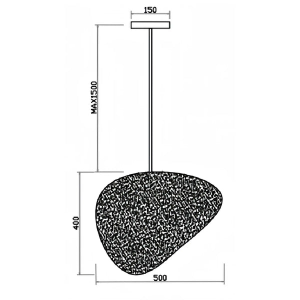 Alabaster Natural Stone Pendant-Pendant for living room,Pendant for kitchen,Pendant for bathrooms,Pendant for bedrooms,Pendant for foyer,Pendant for stairways,Pendant for dining room-19.6"D-Arialamps