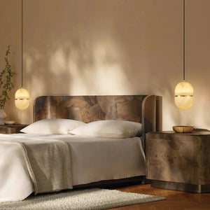 Alabaster Oval Pendant 5.9" D 7.1" D - Arialamps