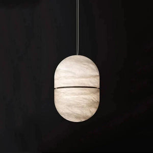 Alabaster Oval Pendant 5.9" D 7.1" D - Arialamps