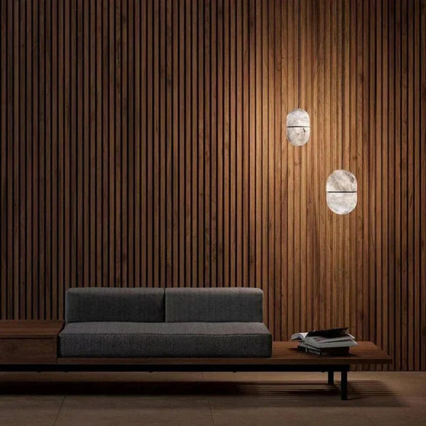 Alabaster Oval Pendant 5.9" D 7.1" D - Arialamps