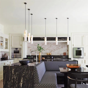 Alabaster Pendant Light with Deco - Arialamps