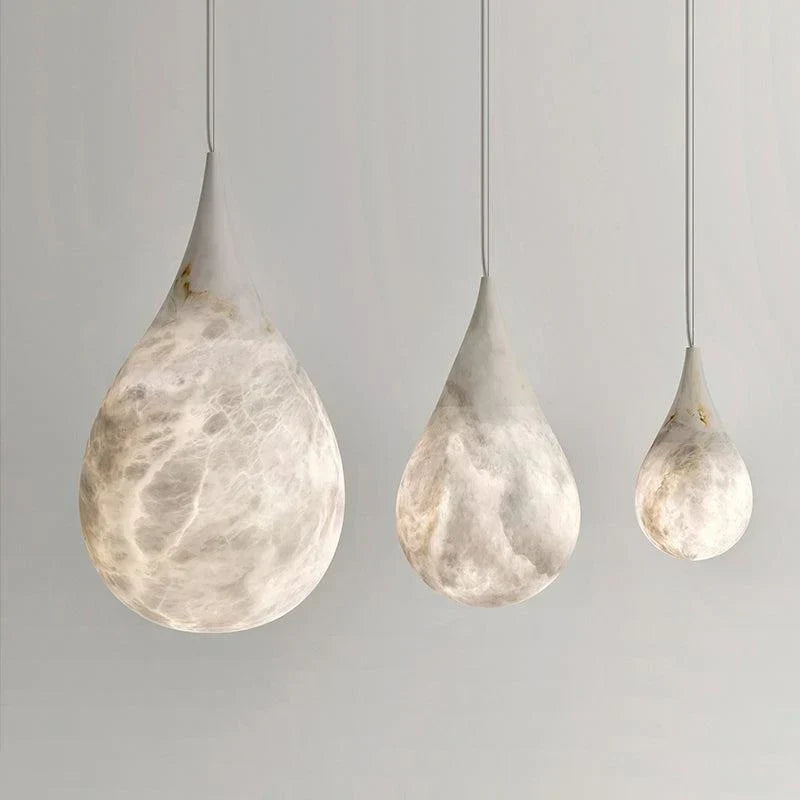 Alabaster Rain Pendant Lighting, Dining Table Pendant-Chandelier-Arialamps