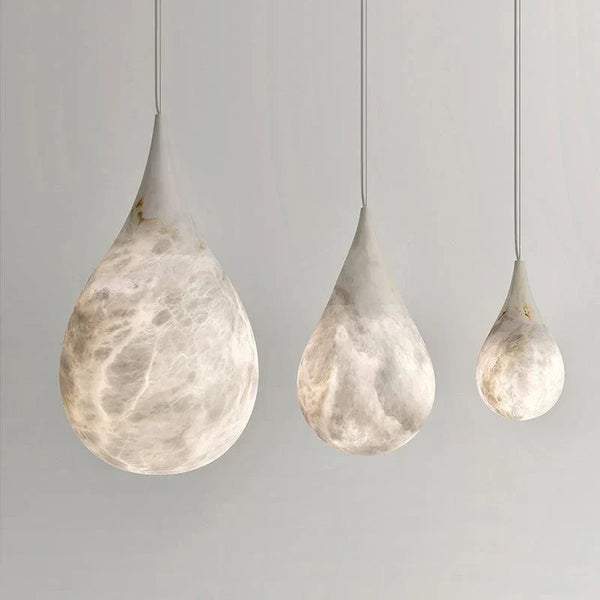 Alabaster Rain Pendant Lighting, Dining Table Pendant-Chandelier-Arialamps