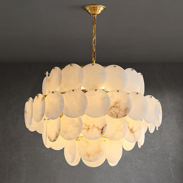 Alabaster Shell Brass Chandelier with 2/3/4/5/6 layer-Arialamps