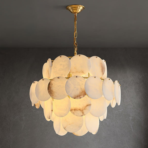 Alabaster Shell Brass Chandelier with 2/3/4/5/6 layer-Arialamps