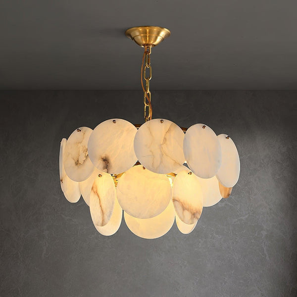 Alabaster Shell Brass Chandelier with 2/3/4/5/6 layer-Arialamps