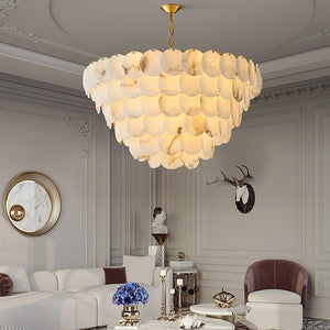 Alabaster Shell Brass Chandelier with 2/3/4/5/6 layer-Arialamps