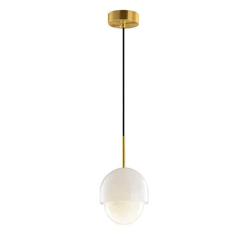 Alabaster Simple Bedside Pendant Light-Pendant for living room,Pendant for kitchen,Pendant for bathrooms,Pendant for bedrooms,Pendant for foyer,Pendant for stairways,Pendant for dining room-6"D-Arialamps