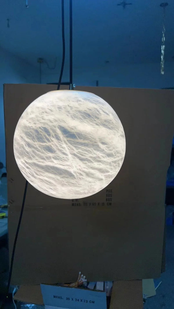 Alabaster Spherical Pendant Light - Arialamps