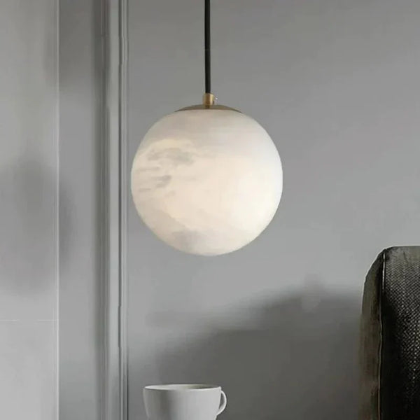 Alabaster Spherical Pendant Light - Arialamps
