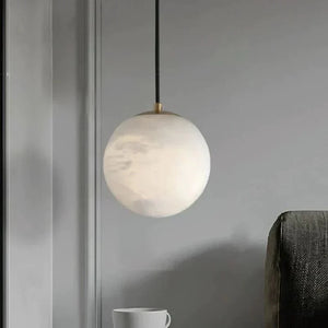 Alabaster Spherical Pendant Light - Arialamps