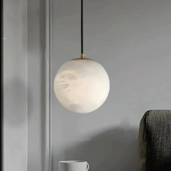 Alabaster Spherical Pendant Light - Arialamps
