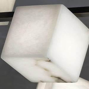 Alabaster Square Box Chandelier with 4/5/6/8/9 heads-Arialamps