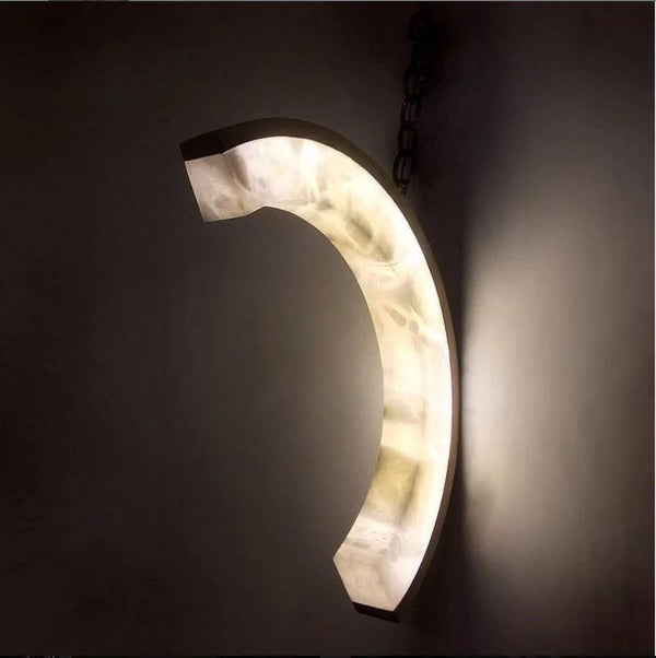 Alabaster Wall Light, Illuminating Sconce for Bedside-NORMAL-Arialamps