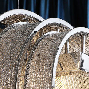 Alana Aluminum Chain Tassel Long Branch Chandelier Light 35"-Arialamps