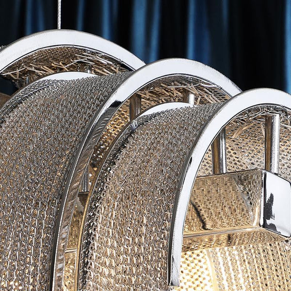 Alana Aluminum Chain Tassel Long Branch Chandelier Light 35"-Arialamps