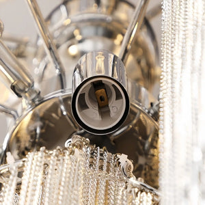 Alana Aluminum Chain Tassel Long Branch Chandelier Light 35"