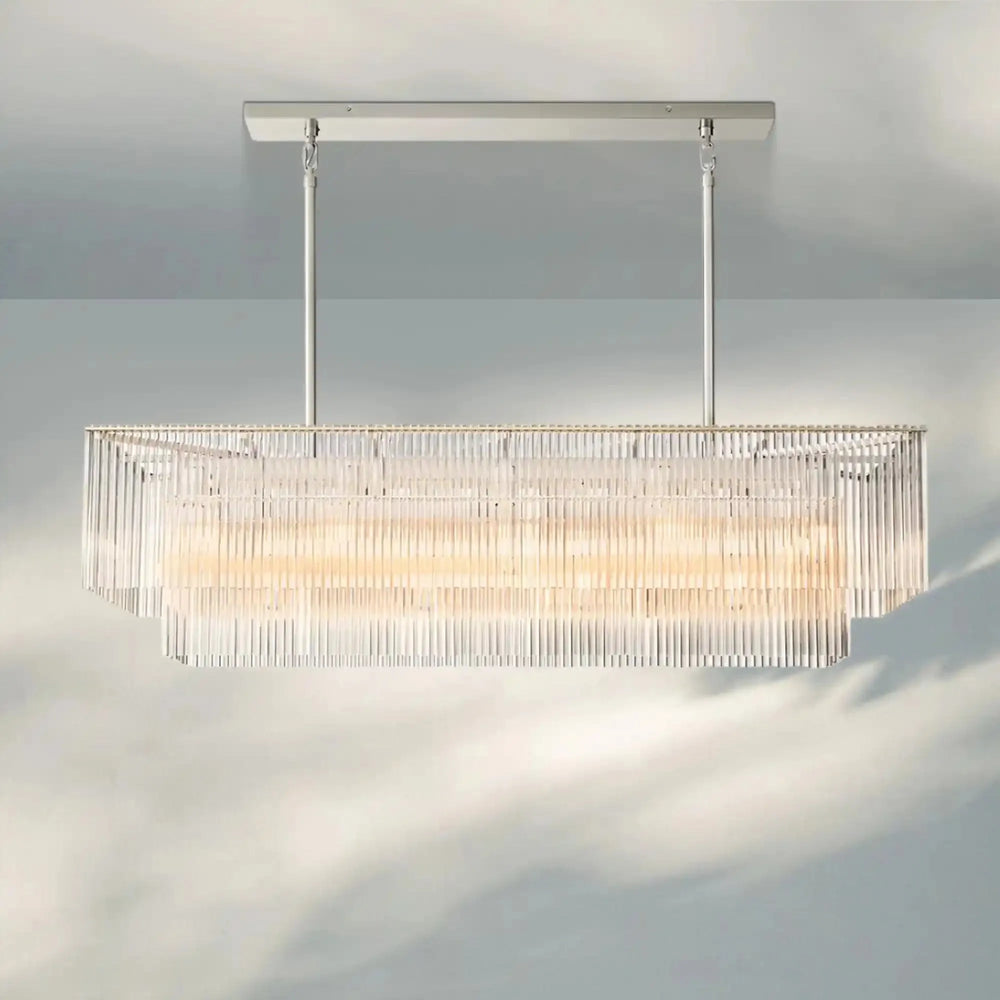 Amadeon Rectangular Chandelier 54‘’ 72‘’-54''-Brass-