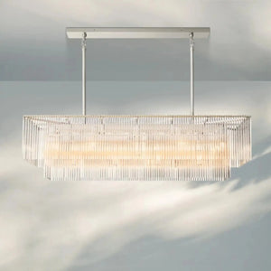 Amadeon Rectangular Chandelier 54‘’ 72‘’-54''-Nickel-