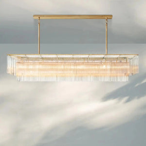 Amadeon Rectangular Chandelier 54‘’ 72‘’-72''-Brass-