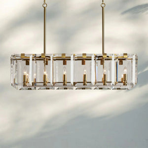 Amaye Rectangular Chandelier 12/16 Light-12 Light-Brass-
