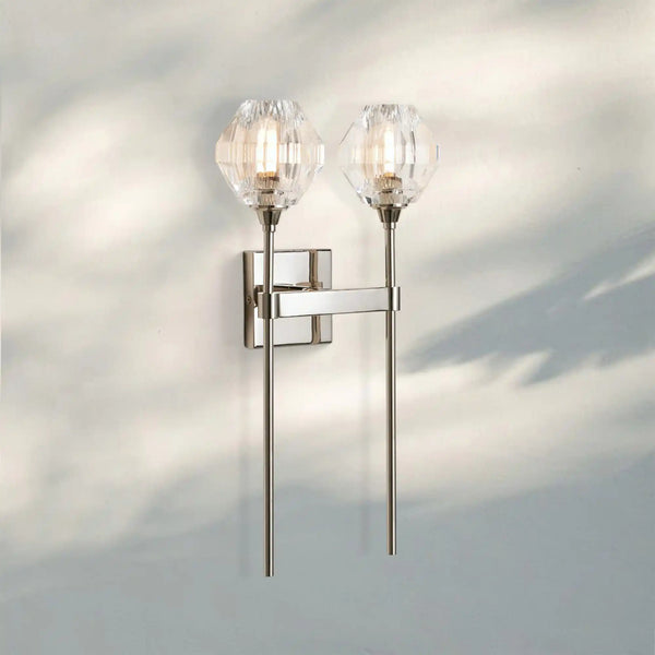 Amoroso 2-Light Wall Sconce-Lighting-NICKEL-Arialamps