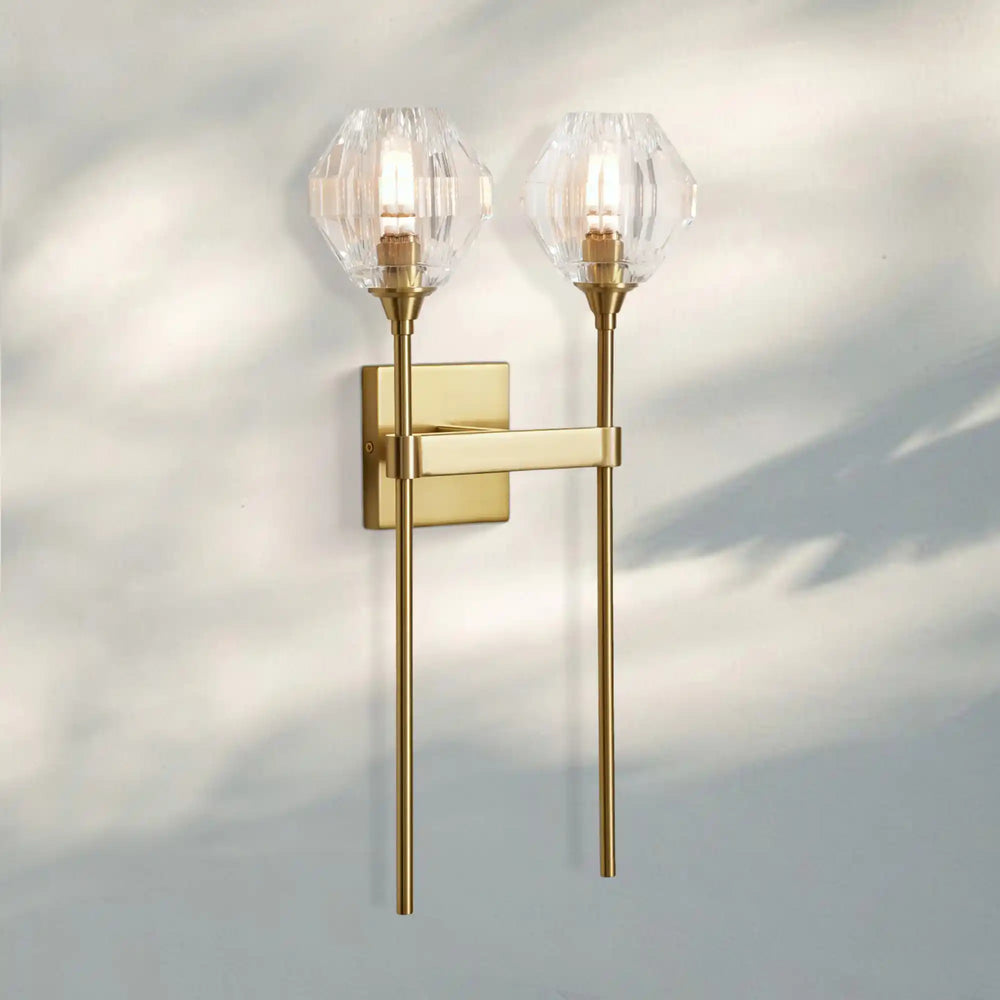 Amoroso 2-Light Wall Sconce-Lighting-BRASS-Arialamps
