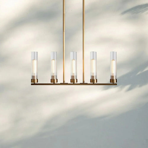 Andreass Linear Chandelier 5/7/8 Light-5-Light-Brass-