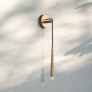 Aquitain Modern Grand Wall Sconce-Lacquered Burnished Brass-